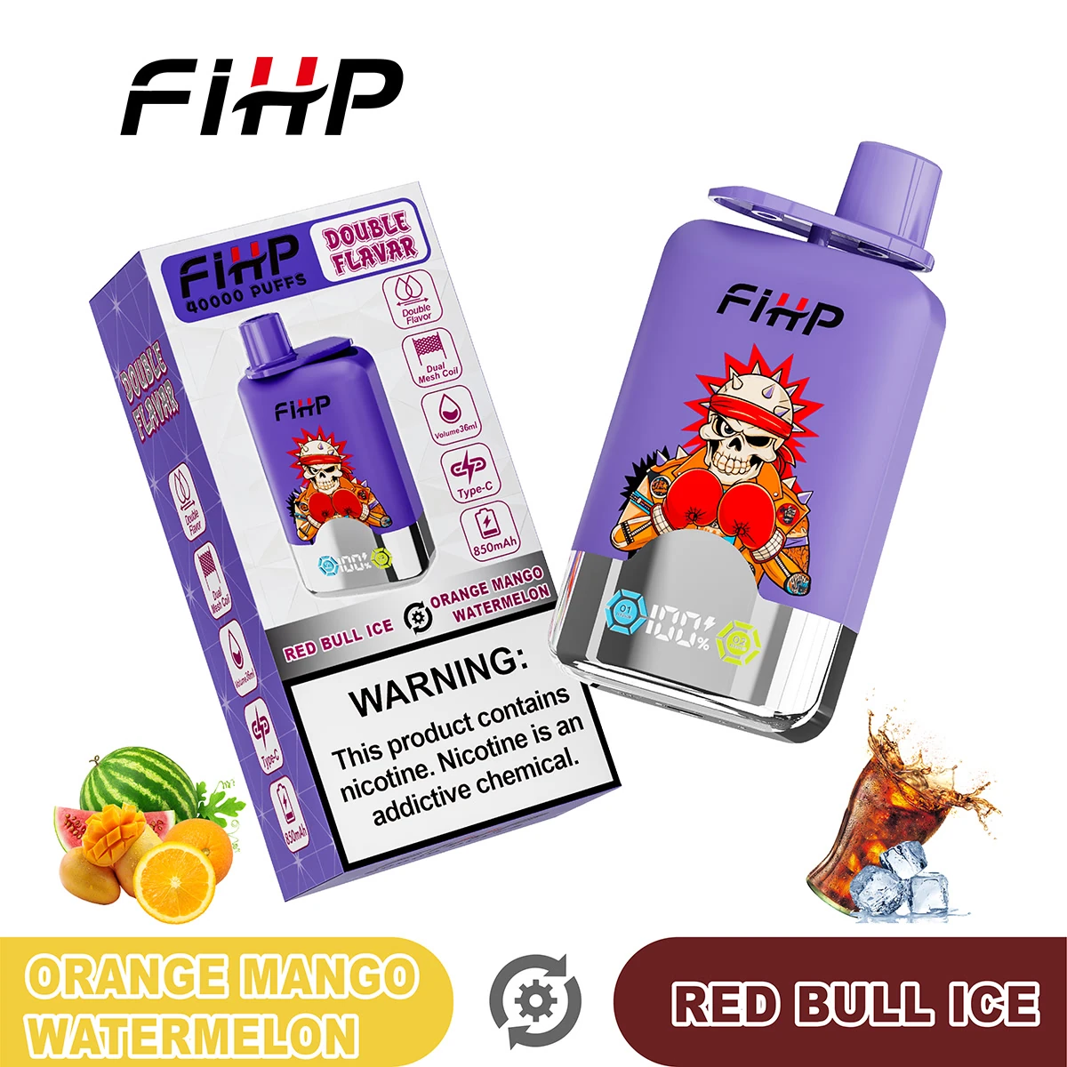 fihp-40k-2-in-1-double-flavour-vape-36ml-display image 8