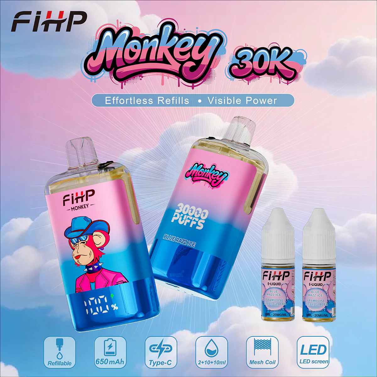 fihp-monkey-30k-refillable-tpd-vape-20mg-6-in-1 image 5