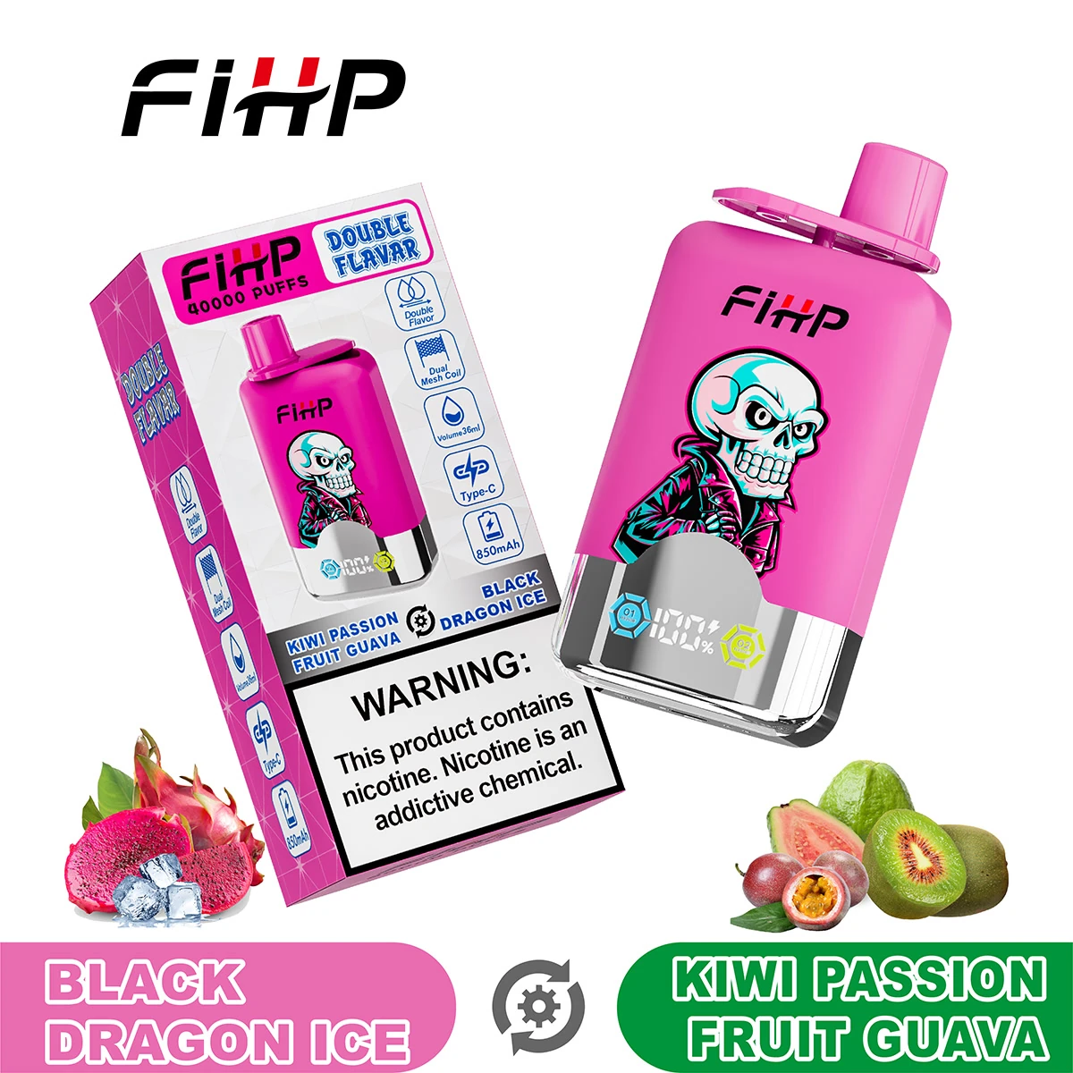 fihp-40k-2-in-1-double-flavour-vape-36ml-display image 2