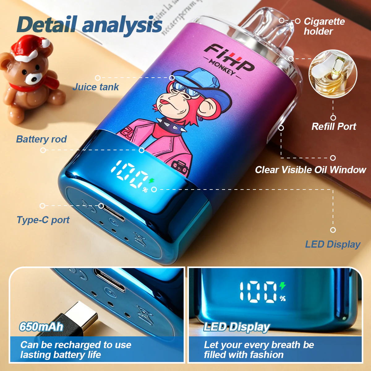 fihp-monkey-30k-refillable-tpd-vape-20mg-6-in-1 image 2