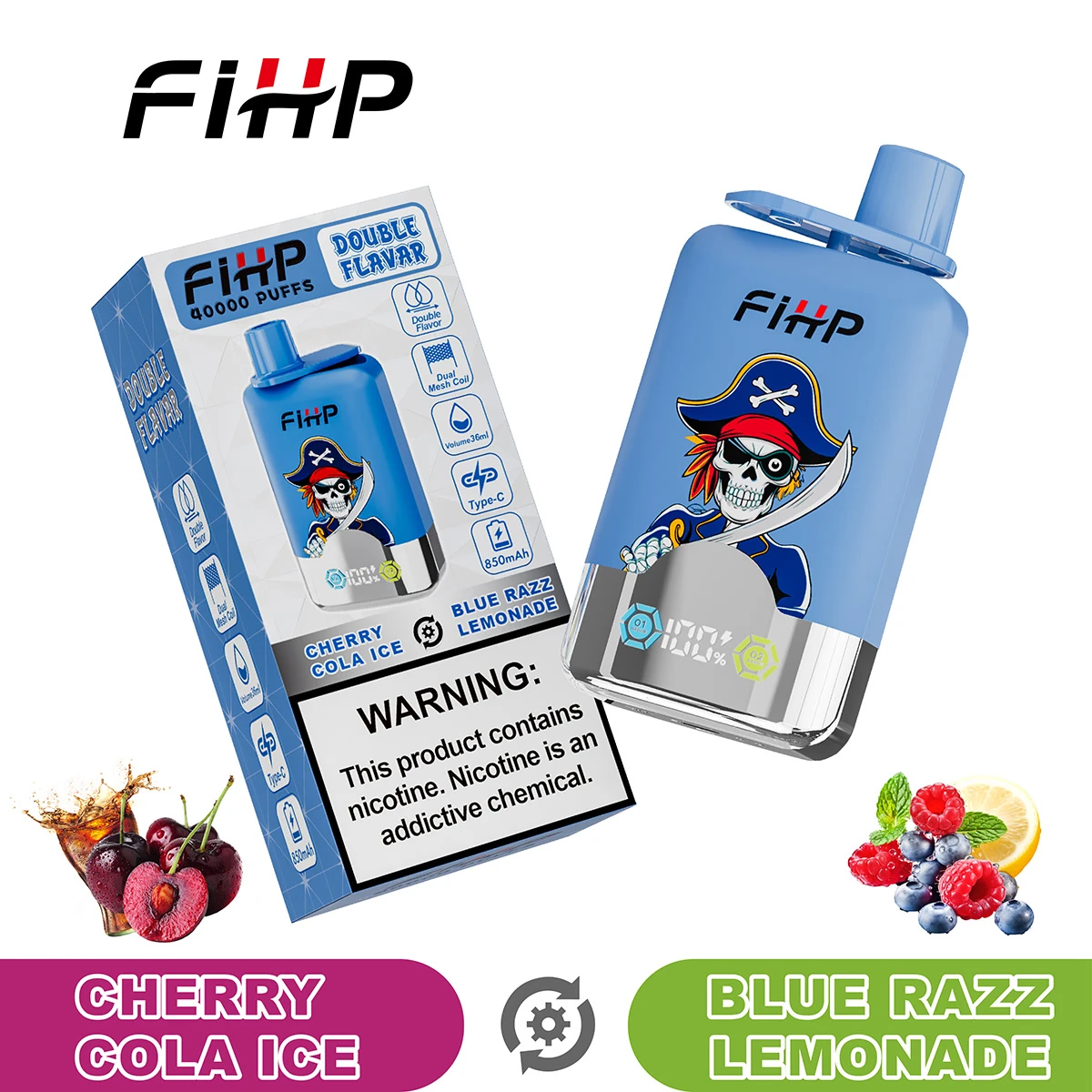 fihp-40k-2-in-1-double-flavour-vape-36ml-display image 4