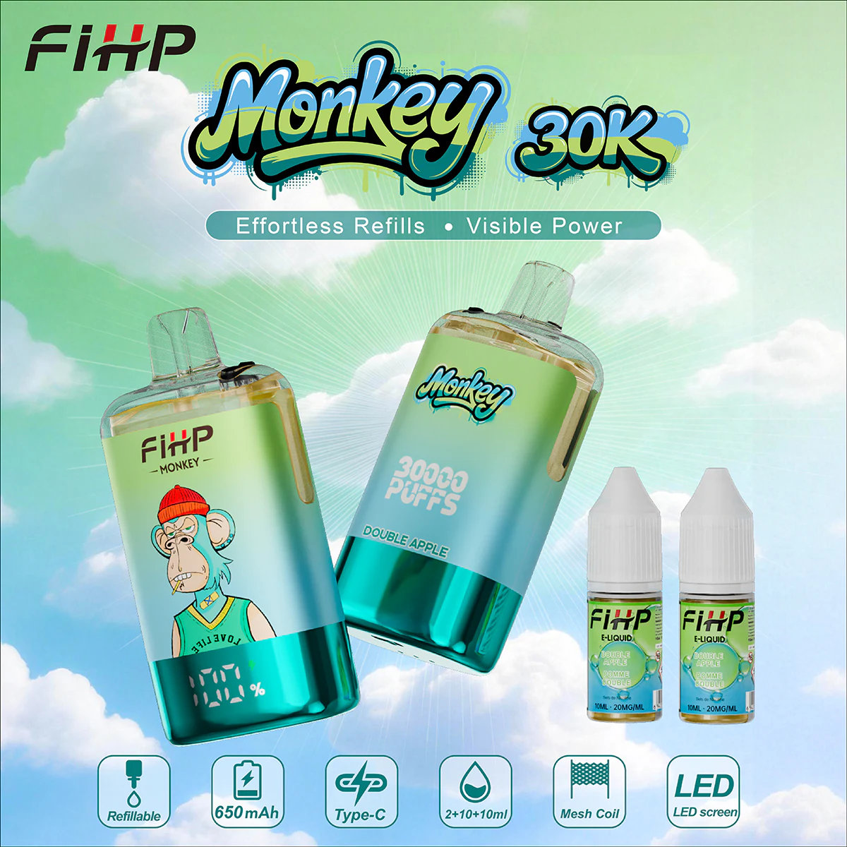 fihp-monkey-30k-refillable-tpd-vape-20mg-6-in-1 image 8