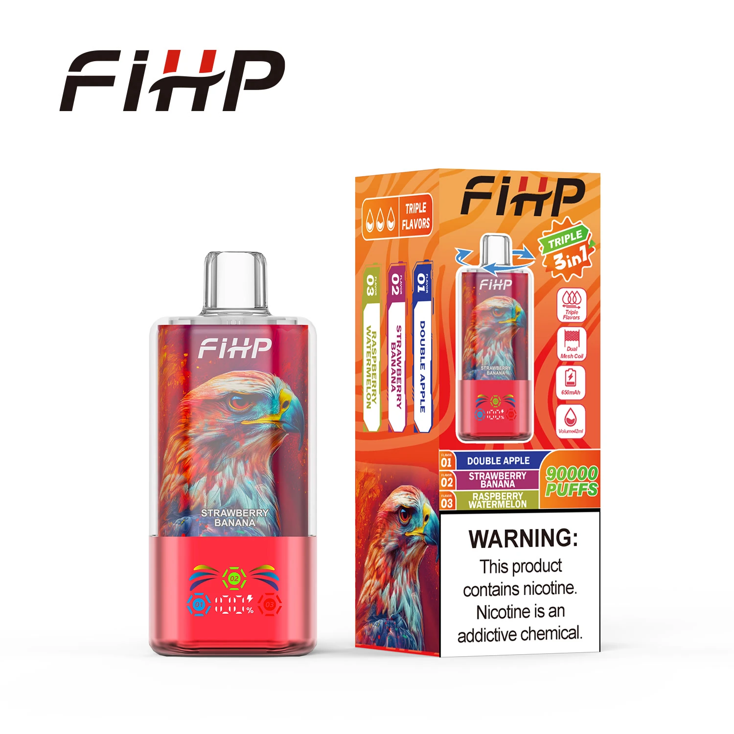 fihp-90k-3-in-1-triple-flavour-vape-42ml-led image 6